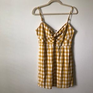 Mustard Gingham Dress